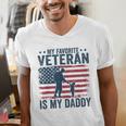 Father Veterans Day My Favorite Veteran Is My Daddy For Kids Men's V-Neck T-Shirt Father Veterans Day My Favorite Veteran Is My Daddy For Kids Men's V-Neck T-Shirt