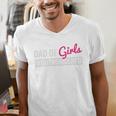 Father's Day Dad From Girl Outnumbered Men's V-Neck T-Shirt
