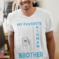 My Favorite Airman Calls Me Brother Airman Graduation Premium Tri-Blend Men's V-Neck T-Shirt