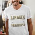 My Favorite Airman Calls Me Grandpa Airman Graduation Premium Men's V-Neck T-Shirt