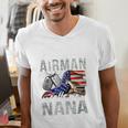 My Favorite Airman Calls Me Nana Air Force Graduation Nana Men's V-Neck T-Shirt