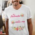 My Favorite Teacher Calls Me Mom Graduation Men's V-Neck T-Shirt