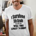 Fifth 5th Grade Graduation Shirt Child Graduate Education Men's V-Neck T-Shirt