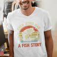 Fishing Even Jesus Had Fish Story Bass Dad Christian Men's V-Neck T-Shirt