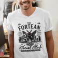 Fortean Social Club Bigfoot Mothman Alien Cryptid Introvert Men's V-Neck T-Shirt