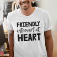Friendly Introvert At Heart Men's V-Neck T-Shirt