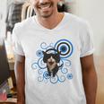 Frutiger Aero Cat Meme Headphone Kitty Cat Lover Men's V-Neck T-Shirt