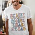 Funny Auntie My Aunt Is Definitely Cooler Than My Dad Men's V-Neck T-Shirt