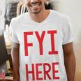 Fyi Introvert Here Raglan Baseball Tee Men's V-Neck T-Shirt