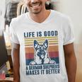 German Shepherd Men Women Dog Dad Mom German Shepherd Men's V-Neck T-Shirt