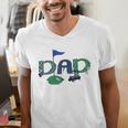 Golf Dad Hole In One Golf First Birthday Boy Party Men's V-Neck T-Shirt