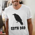 Goth Dad Gothic Bird Crow Emo Father's Day Men's V-Neck T-Shirt