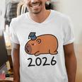 Grad Class Of 2026 Capybara Graduation Graduated Kids Men's V-Neck T-Shirt