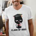 I Graduated Class Of2023 Cat Graduation Men's V-Neck T-Shirt