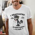 I Graduated Graduate Class 2025 Cat Graduation Men's V-Neck T-Shirt
