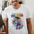 Graduation 2nd Grade Unicorn Roller Skate Girls Grad Men's V-Neck T-Shirt