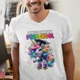 Graduation Preschool Unicorn Roller Skate Girls Pre-K Grad Men's V-Neck T-Shirt