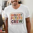 Grouchy Potato Crew Introvert Sarcasm Premium Tri-Blend Men's V-Neck T-Shirt