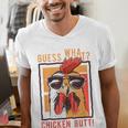 Guess What Chicken Butt DadSiblingsFriends Humor Small Men's V-Neck T-Shirt