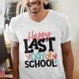 Happy Last Day Of School Kids Teacher Student Graduation Men's V-Neck T-Shirt