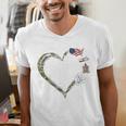 Heart Coast Guard Wife Coast Guard Graduation Wife USCG Wife Men's V-Neck T-Shirt