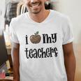 I Heart My Teachers I Love My Teachers Graduation Kids Teens Men's V-Neck T-Shirt