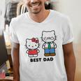 Hello Kitty Best Dad Fathers Day Small Men's V-Neck T-Shirt Hello Kitty Best Dad Fathers Day Small Men's V-Neck T-Shirt