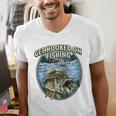 Hooked On Fishing Introvert Sayings Antisocial Quotes Raglan Baseball Tee Men's V-Neck T-Shirt Hooked On Fishing Introvert Sayings Antisocial Quotes Raglan Baseball Tee Men's V-Neck T-Shirt