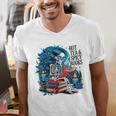 Hot Tea & Spicy Books Skeleton Reader Men's V-Neck T-Shirt Hot Tea & Spicy Books Skeleton Reader Men's V-Neck T-Shirt