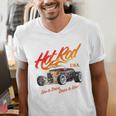 Hotrod Vintage Style Car Nostalgia Hotrod Distressed Premium Tri-Blend Men's V-Neck T-Shirt