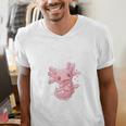 Id Rather Be With My Axolotl Salamander Introvert Raglan Baseball Tee Men's V-Neck T-Shirt