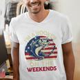 I'm Hooker On The Weekends Dirty Bass Dad Fishing Men's V-Neck T-Shirt I'm Hooker On The Weekends Dirty Bass Dad Fishing Men's V-Neck T-Shirt
