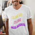 I'm Just Social Distancing Introvert Funny Men's V-Neck T-Shirt