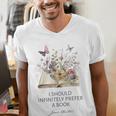 I Should Infinitely Prefer A Book Jane Austen Fan Woman Girl Men's V-Neck T-Shirt