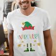 The Introvert Elf Christmas Family Matching Fun Xmas Top Men's V-Neck T-Shirt