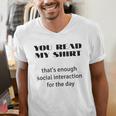 Introvert “You Read My Shirt” Tee T-Shirt Men's V-Neck T-Shirt Introvert “You Read My Shirt” Tee T-Shirt Men's V-Neck T-Shirt