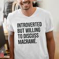 Introverted Macramé Knotter Macrame Introvert Men's V-Neck T-Shirt Introverted Macramé Knotter Macrame Introvert Men's V-Neck T-Shirt