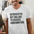 Introverted Underwriter Underwriting Introvert Men's V-Neck T-Shirt