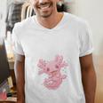 Introverted But Willing To Discuss Axolotl Salamander Men's V-Neck T-Shirt Introverted But Willing To Discuss Axolotl Salamander Men's V-Neck T-Shirt
