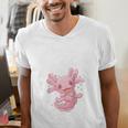 Introverted But Willing To Discuss Axolotl Salamander Raglan Baseball Tee Men's V-Neck T-Shirt Introverted But Willing To Discuss Axolotl Salamander Raglan Baseball Tee Men's V-Neck T-Shirt
