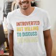 Introverted But Willing To Discuss Running Hobby Men's V-Neck T-Shirt