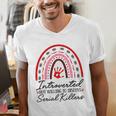 Introverted But Willing To Discuss Serial Killers True Crime Men's V-Neck T-Shirt