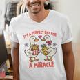 IVF Mom Dad Embryo Transfer Day It's A Day For A Miracle Men's V-Neck T-Shirt