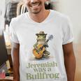 Jeremiah Was A Bullfrog A Classic Rock Nostalgia Trip Premium Tri-Blend Men's V-Neck T-Shirt