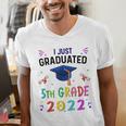 I Just Graduated 5th Grade Graduation Class 2022 Graduate Men's V-Neck T-Shirt