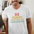 I Just Keep Getting Better Dad Grandpa Great Grandpa Vintage Men's V-Neck T-Shirt