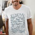Just One More Chapter Blue Book Lover Reading Quote Men's V-Neck T-Shirt
