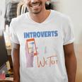 We Just Text Introvert For Quiet People Raglan Baseball Tee Men's V-Neck T-Shirt