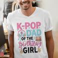 K-Pop Dad Of The Birthday Girl K Pop Birthday Party Men's V-Neck T-Shirt