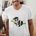 I Did It Kawaii Panda With Graduation Cap Diploma Men's V-Neck T-Shirt